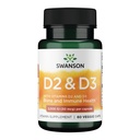 Swanson Vitamin D Complex mit Vitaminen D2 & D3 - Kompletter Sonnenschein Vitamin Complex für Knochen, Zahn- und Immungesundheit - Vitamin Supplement (50 mcg, 60 Veggie Kapseln)