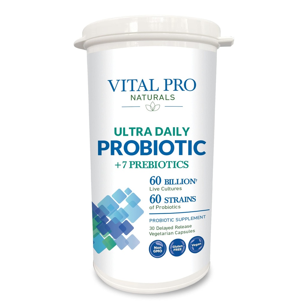Vital Pro Naturals - Probiotique Ultra Daily Plus Prébiotiques 30 Capsules
