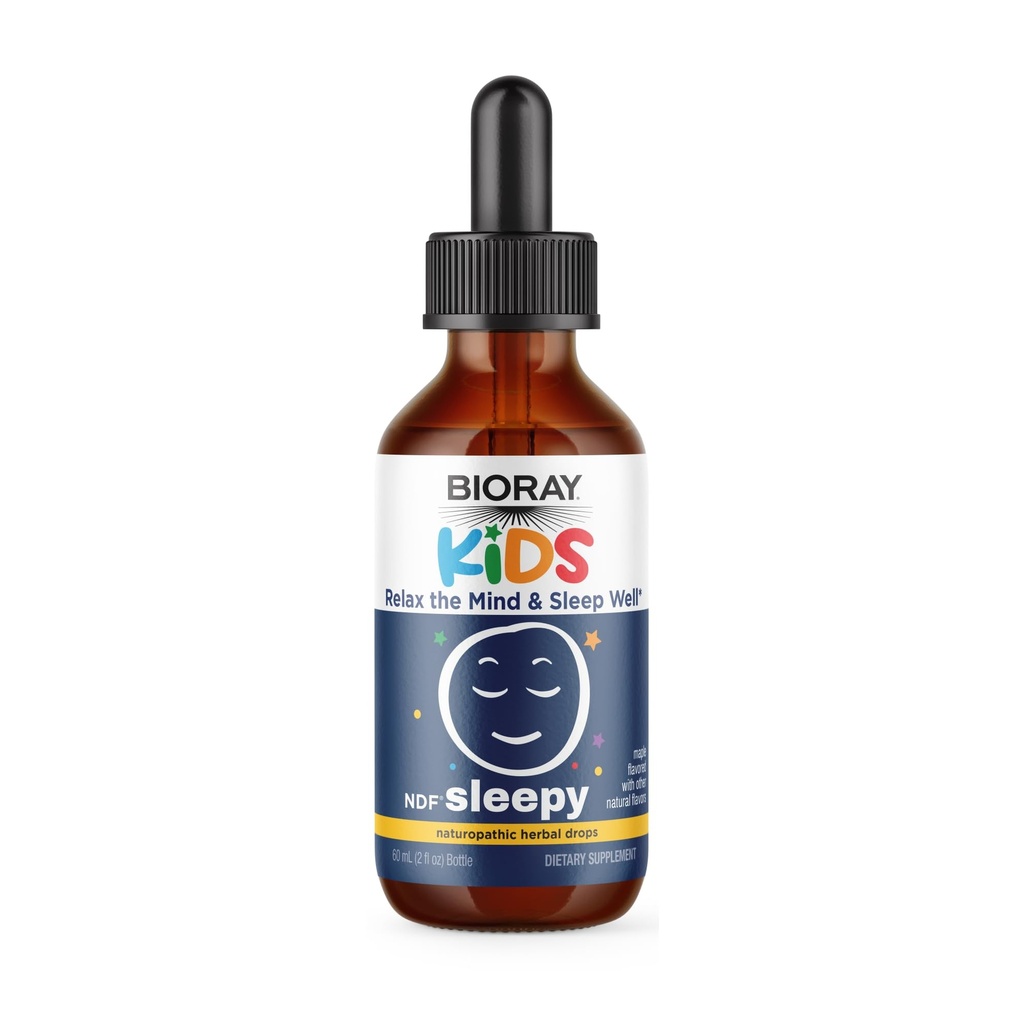 BIORAY Kids NDF, Maple - 2 fl oz - Durch die Nacht - Non-GMO, Vegan, Glutenfrei - 1-2 Monate Versorgung