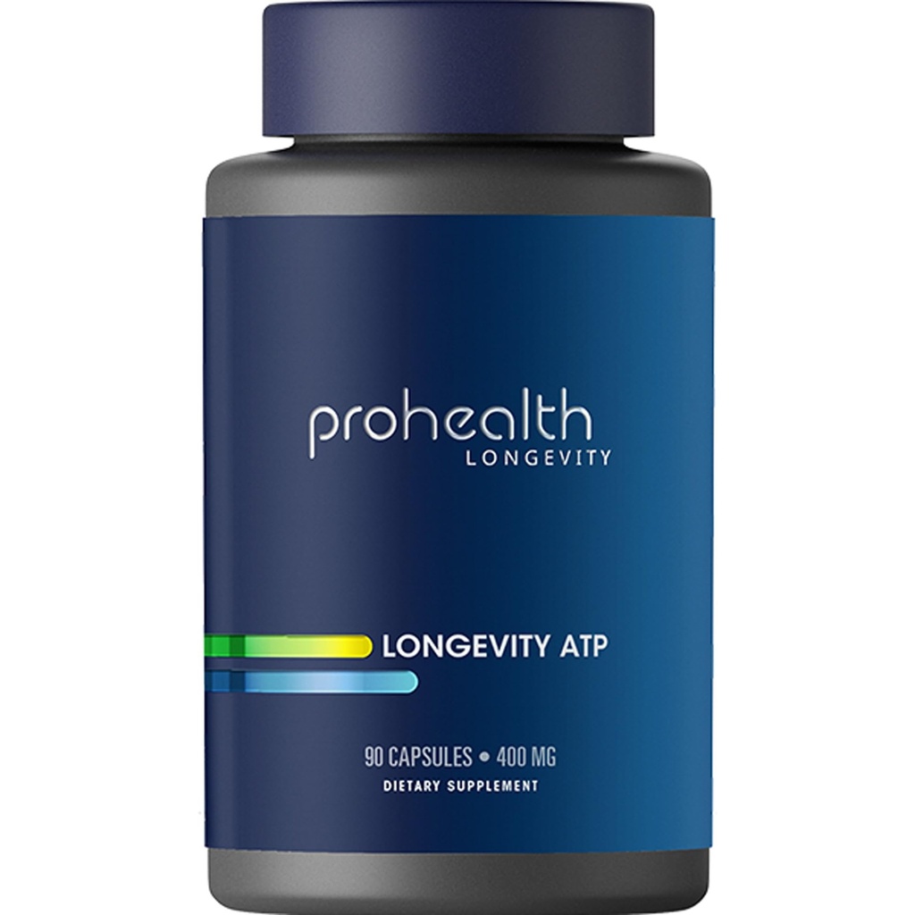 ProHealth Longevity ATP - 400 mg X 90 Servierungen, PeakATP patentiert reine ATP, um Zelluläre Energie, Muskelkraft und kognitive Funktion zu erhalten, unterstützt Herzgesundheit & Stoffwechseleffizienz