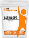 BulkSupplements.com Alpha GPC Powder - Choline Supplements, Alpha GPC 300mg - Unflavored & Glutenfrei, 600mg pro Servierung, 1kg (2.2 lbs) (Pack von 1)