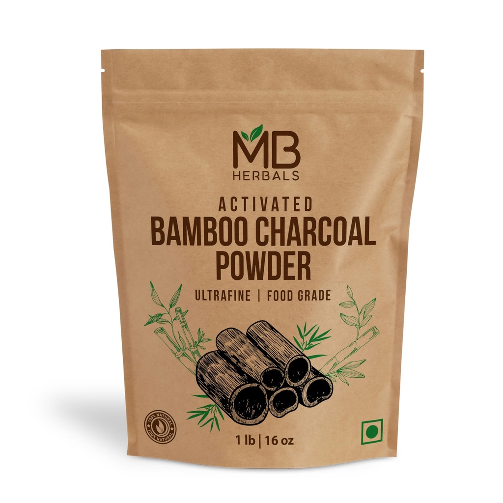 MB Herbals Activated Bamboo Charcoal Powder, 454 g