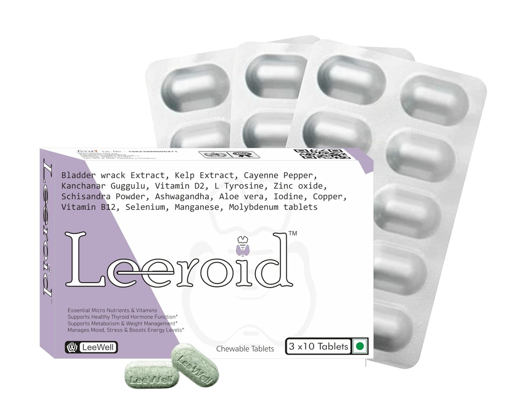 Chewable Thyroid Support Supplements, 30 Tablets