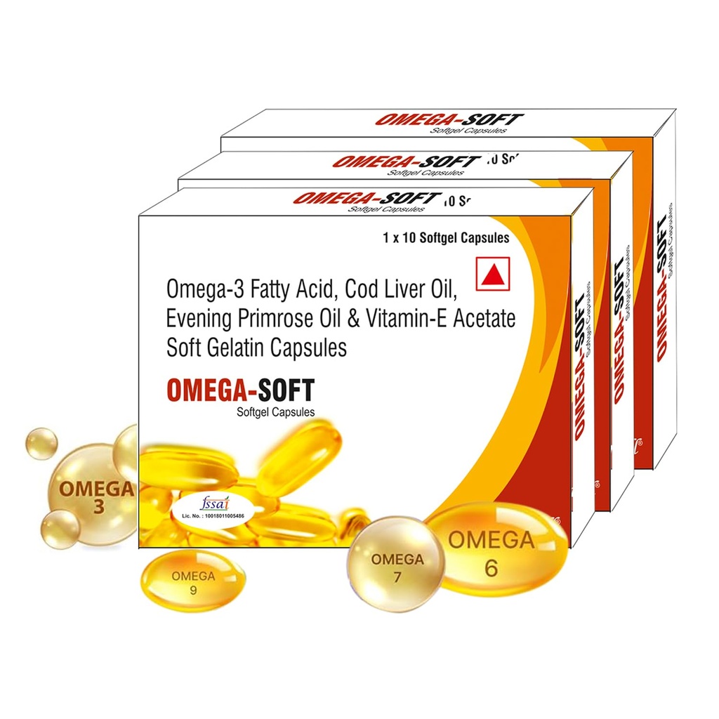 Knoll Healthcare Omega 3 Fish Oil 700 Mg For Men And Women Antioxidant & Energy,Stamina & Immunity & Maintains Bone & Joint Health,Fatty Acid,Epa 360 Mg Dha 240 Mg (3X Strips),3 Count,10 Capsules