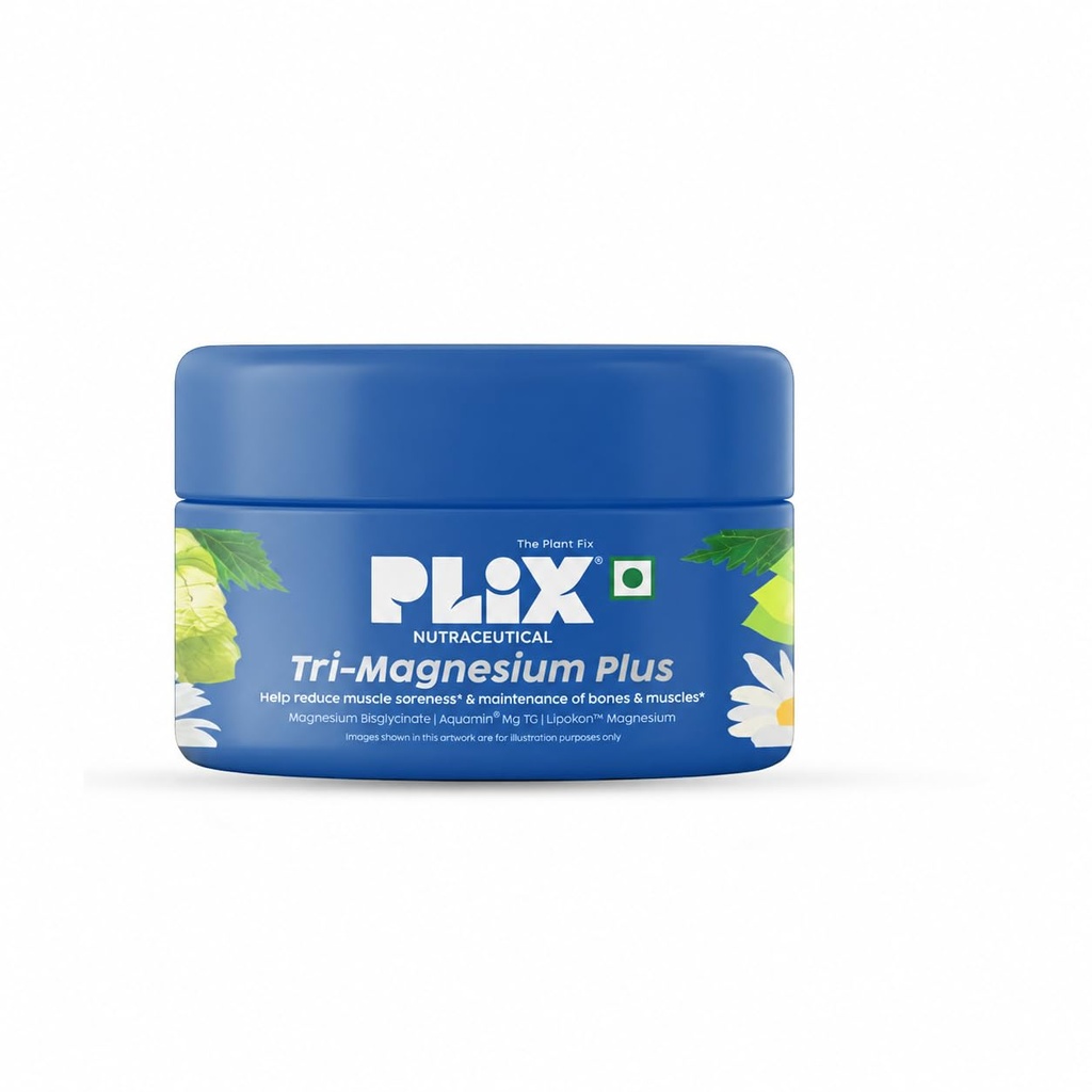 PLIX Tri-Magnesium Plus Tablets With Triple Magnesium Complex | Helps reduce muscle soreness & supports sleep | Pack of 1