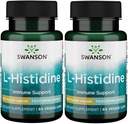 Swanson L-Histidin - Hervorheben Ajipure 500 mg 60 Veg Caps (2 Pack)