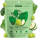Plant People WonderGreens Veggie Gummies Super Greens avec Probiotiques Multivitamine Support Gummy pour le bien-être, l'énergie, l'Immune et la santé Gut, Green Apple Flavor (60 comte)