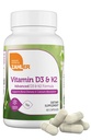 Zahler Vitamin D3 5000 IU K2 - Fortgeschrittenes Vitamin D3 K2 Formel - Knochendichte & Calcium Absorption - Kosher Vegetarian MK7 Vitamin K2 D3 Vitamin Supplement - VIT D3 K2, Vitamin D K2 (60 Kapseln)