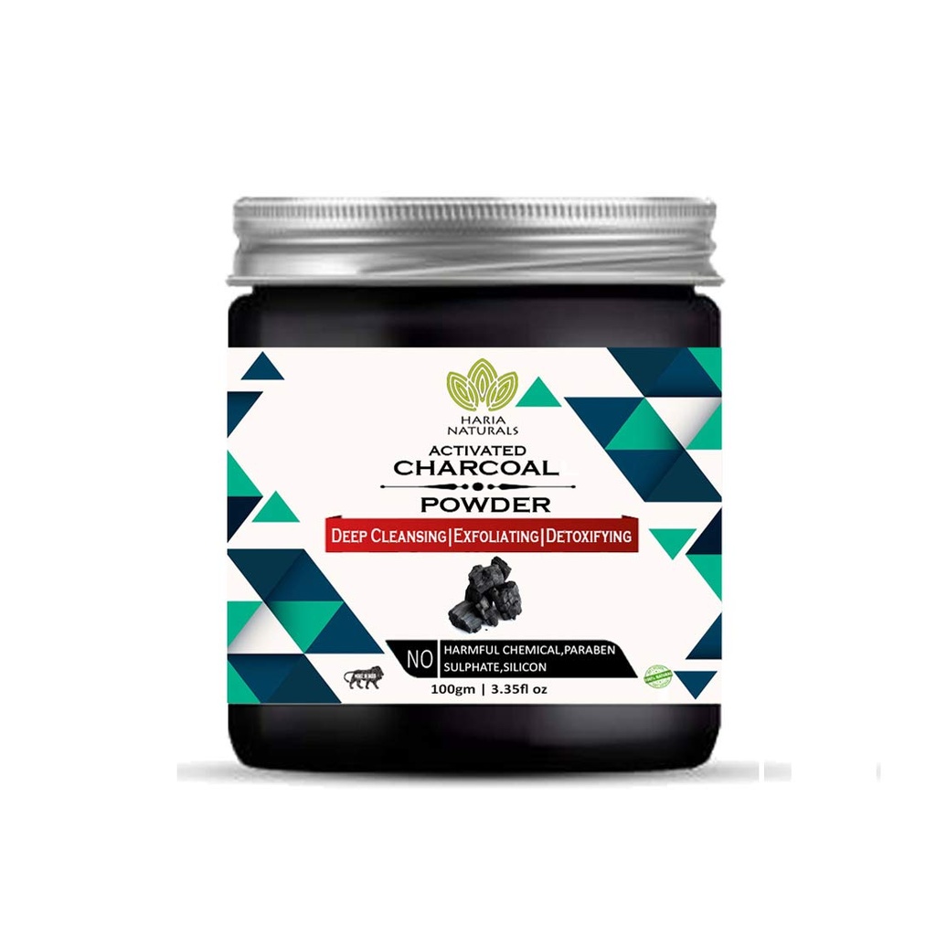 100% Pura And Naturals Activated Charcoal Powder 100 gms (Pack of 1) 100gms