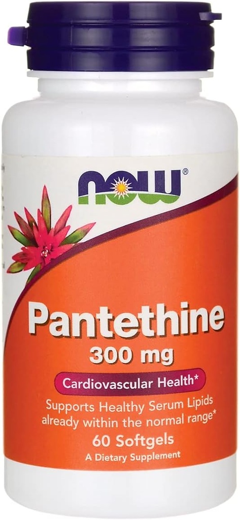 Jetzt Lebensmittel Pantethine 300mg 60 Sgels by Now Foods, 1.0 Count