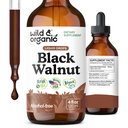 Teinture de noyer noir sauvage et biologique - Nettoyez le détox avec extrait de noyer noir - Supplément à base de plantes pour nettoyer le détox et le bien-être digestif - végétalien, sans sucre et sans alcool - 4 fl oz