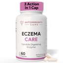 Autoimmunity Care Eczema Care – Digestive Enzyme, Systemic Cleanse with S. Boulardii Probiotic | Digestive Enzymes + Betaine HCL | Supports Eczema Relief, Acne, Skin Allergies & Immune Balance | 60 Caps (60 doses)