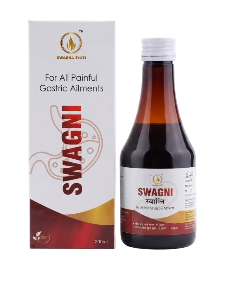 Swagni Herbal Digestive Syrup | Daily Digestive Wellness Support | Herbal Liquid Supplement | 200 ml (Pack of 2)