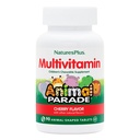 Natures Plus Parade animale Multivitamines Chewables pour enfants - Saveur de cerise - 90 comprimés en forme d'animal - Promotion de la santé et du bien-être - Végétarien, sans gluten - 45 portions