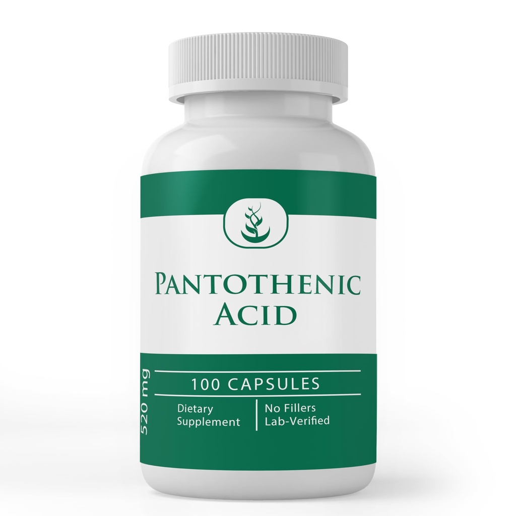 PURE ORIGINAL INGREDIENTS Pantothensäure (100 Kapseln) Rein, Vitamin B5, Calciumergänzung