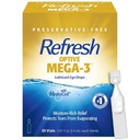 Rafraîchir Optimiser MEGA-3 gouttes oculaires lubrifiantes Teintures artificielles sans réserve, 0,01 fl oz (0,4 mL), 30 contenants à usage unique