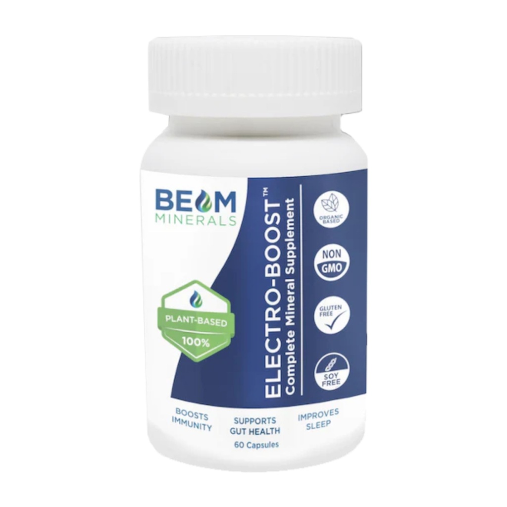 Beam Minerals Komplette Multi-Mineral-Kapseln | Elektro-Boost Pflanzenbasierte Elektrolyte und Mikronährstoffe für Männer und Frauen | Hilfe zur Erhöhung der Immunität, Unterstützung Gut Gesundheit und Verbesserung Schlaf | 60 Kapseln