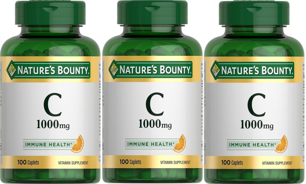 Vitamine C, 1000mg, 100caplets (paquet de 3)