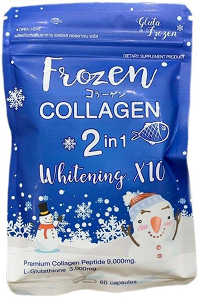 2 en 1 Peptide de Collagène Premium & Glutathion, 60 Capsules