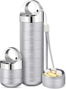 Zannaki Metal Travel Pill Organizer, Portable Waterproof Weekly Pill Box, Grand contenant de boîtier en alliage d'aluminium, BPA gratuit 7 jours de médecine quotidienne Organisateur pour la vitamine, huile de poisson, supplément