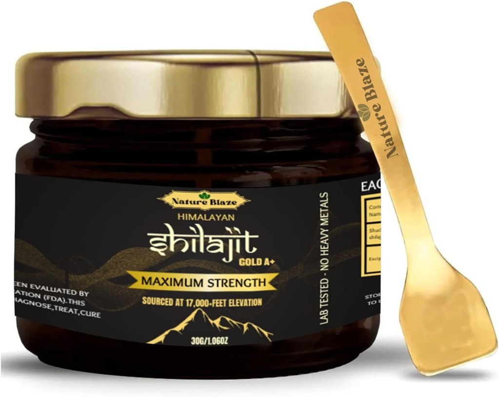 Pure Natural Himalayan Shilajit Resin für Männer & Frauen für Energie Boost & Immununterstützung (30Gm/1.0 Unze)