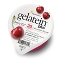 Gelatein Plus Kirsche: 20 Gramm Protein. Ideal für klare flüssige Ernährung, schluckende Schwierigkeiten, Dialyse und Onkologie. Tolle Vor- oder Nacharbeit Snack. (12 Pack)