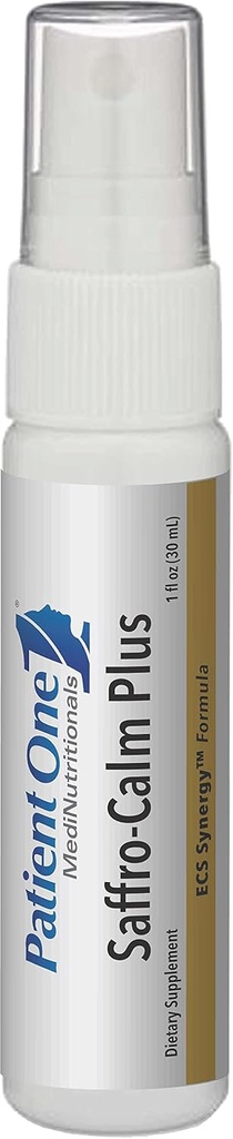 Patient One Saffro-Calm Plus | Mundspray-Ergänzung zur Unterstützung positiver Stimmung und gesunder Stress-Antwort* | mit Safran und Echinacea | 1 fl oz