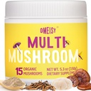 Pilz-Pulver | für Pilz-Kaffee, 20-in-1 Pilz-Komplex mit Lions-Mane-Pulver, Reishi, Cordyceps, Türkei-Tail & Kräuter, Gehirn-Ergänzungen für Gedächtnis und Fokus, Energie, Immunität - 5.3oz