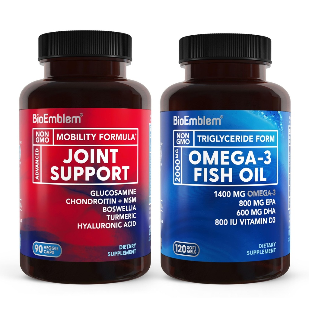 BioEmblem Omega-3 Fischöl 2000mg und Joint Support