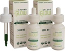 Chloroglow liquide Chlorophylle Oxygène gouttes 3000mg de supplément de métabolisme de l'Immune Support de l'Immune Detox naturel d'Altitude Aide Maladie de l'Immune Désodorisant corporel 30ml (paquet de 2)