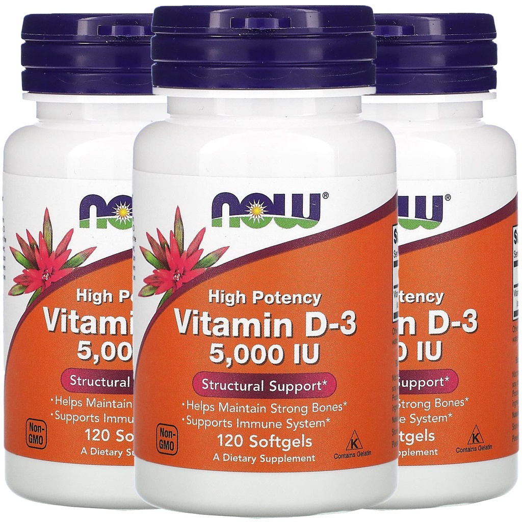 Vitamine D-3 5 000 UI, 120 Softgels