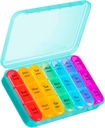 ASprink 3 Mal pro Tag Pill Organizer - Große 7 Tage Medizin Box, Reise Pille Fall, Vitamine & Medizin