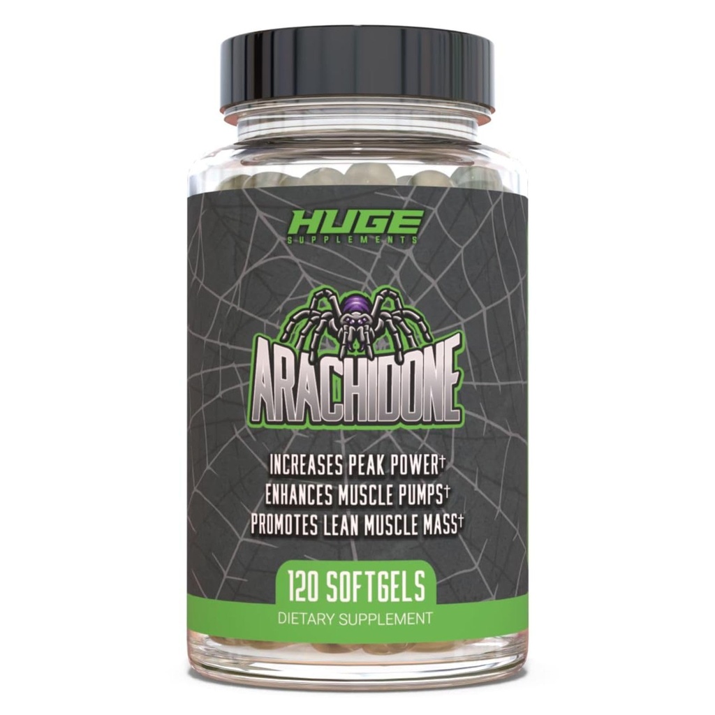 Suppléments énormes Arachidone, supplément acide arachidonique, favorise la masse maigre et la force accrue, le plus dosé avec 1000mg par portion, 120 Softgels