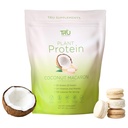 TRU-Ergänzungen Pflanzenbasiertes Proteinpulver, BCAA, EAA, 20g Vegan Brown Rice & Pea Protein, 100 Kalorien, 27 Vitamine, keine künstlichen Aromen 25 Servierungen (Coconut Macaron)