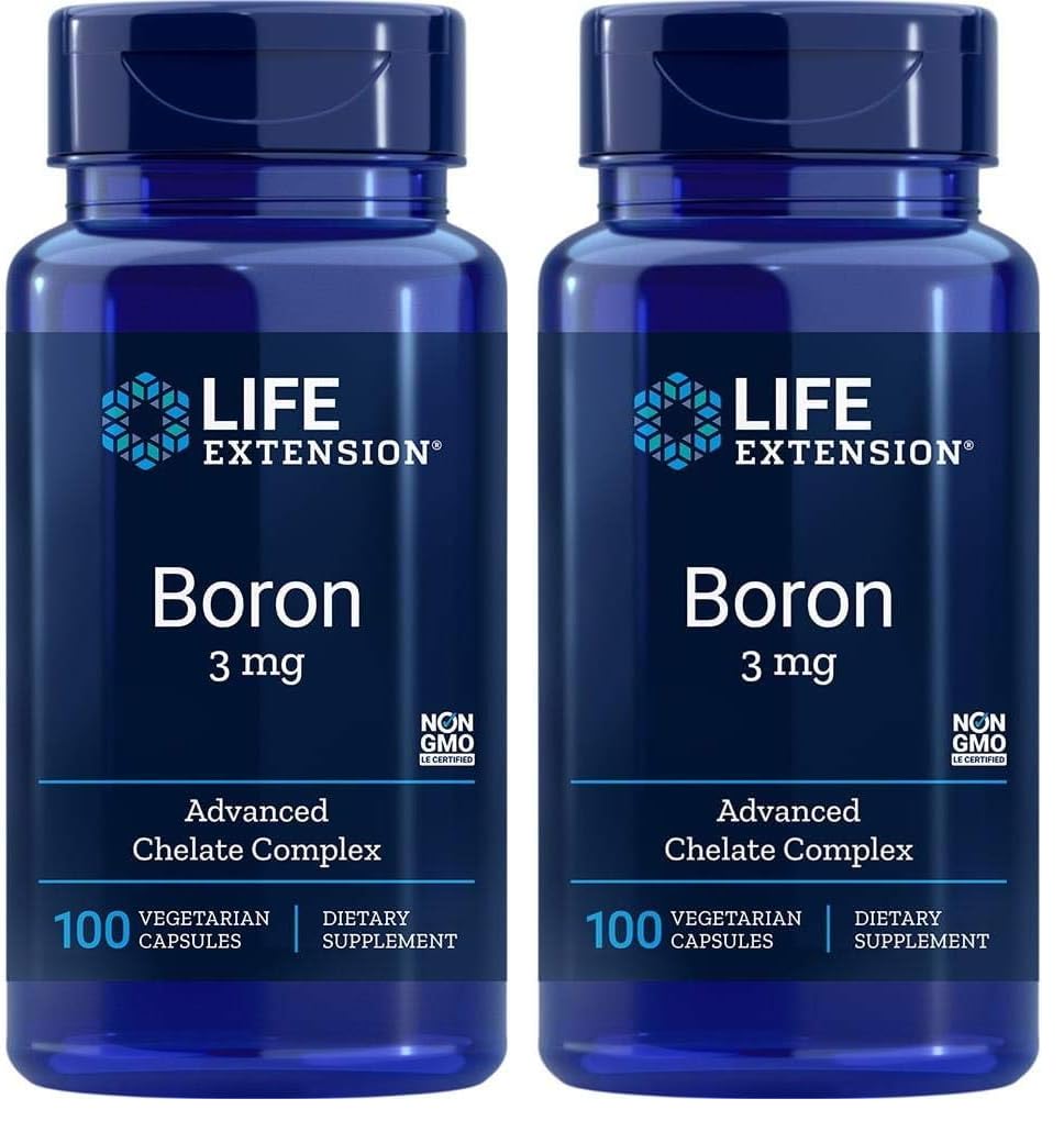 Durée de vie Boron 3 Mg 100 Capsules végétariennes (paquet de 2)