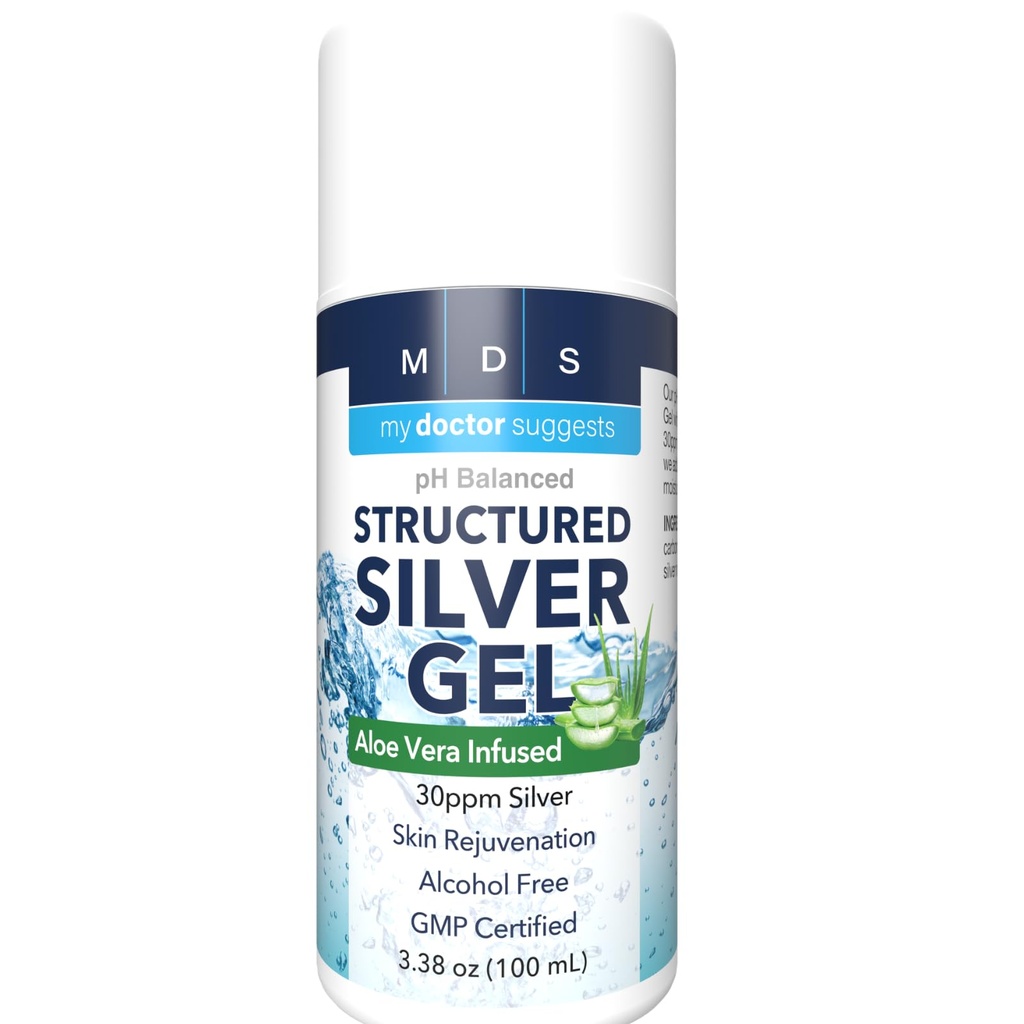 Kolloidales Silbergel, Burn and Wound Care mit Aloe Vera - 30ppm pH Balanced Formula Hilft wohltuende Burns, Sores & Eczema - Strukturiertes Silber - Made in USA (3.38 oz)
