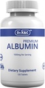 Dr.K&C Premium Albumin Protein Supplement – Extra Strength 1000 mg 120 Tablets Gesunde Kidney Liver Förderung Allgemeines Wellness Energy Support Life Balance 1pk