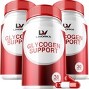 3 Pack - Glycogen Support, Glycogen Control Advanced Formula, Glycogen Capsules, Glycogen Fix avec des ingrédients puissants, 30 Capsules par bouteille pendant 90 jours