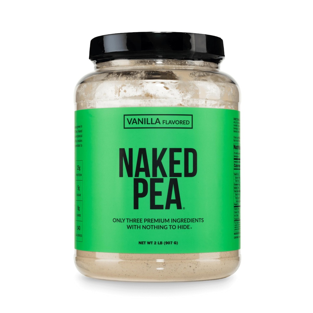 NAKED Vanilla Pea Protein Isola from North American Farms, seulement 3 ingrédients, Vanilla Vegan Protein, sans gluten, sans soja, sans OGM - 2LB