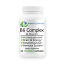 B6 Complex Vegan Vitamin B6, B9 Folate, B12 Methylcobalamin unterstützt Herz-Kreislauf-, Neuromuskulär-, Nervensystem, Homocystein, Energie, Blutzelle & Knochengesundheit 100 Caps