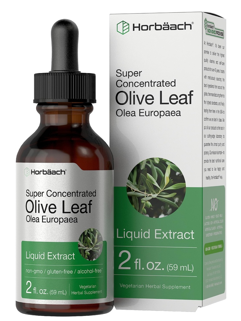 Horbäach extrait de feuille d'olive liquide de 2 fl oz.