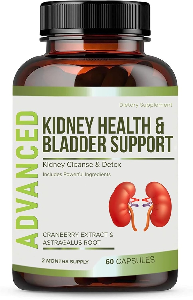 Kidney Cleanse Detox & Repair und Bladder Support-Kidney Support Supplement für Kidney Restore mit Chanca Piedra,Cranberry, Juniper Berries für Kidney Detox und Bladder Health.60 Day Supply