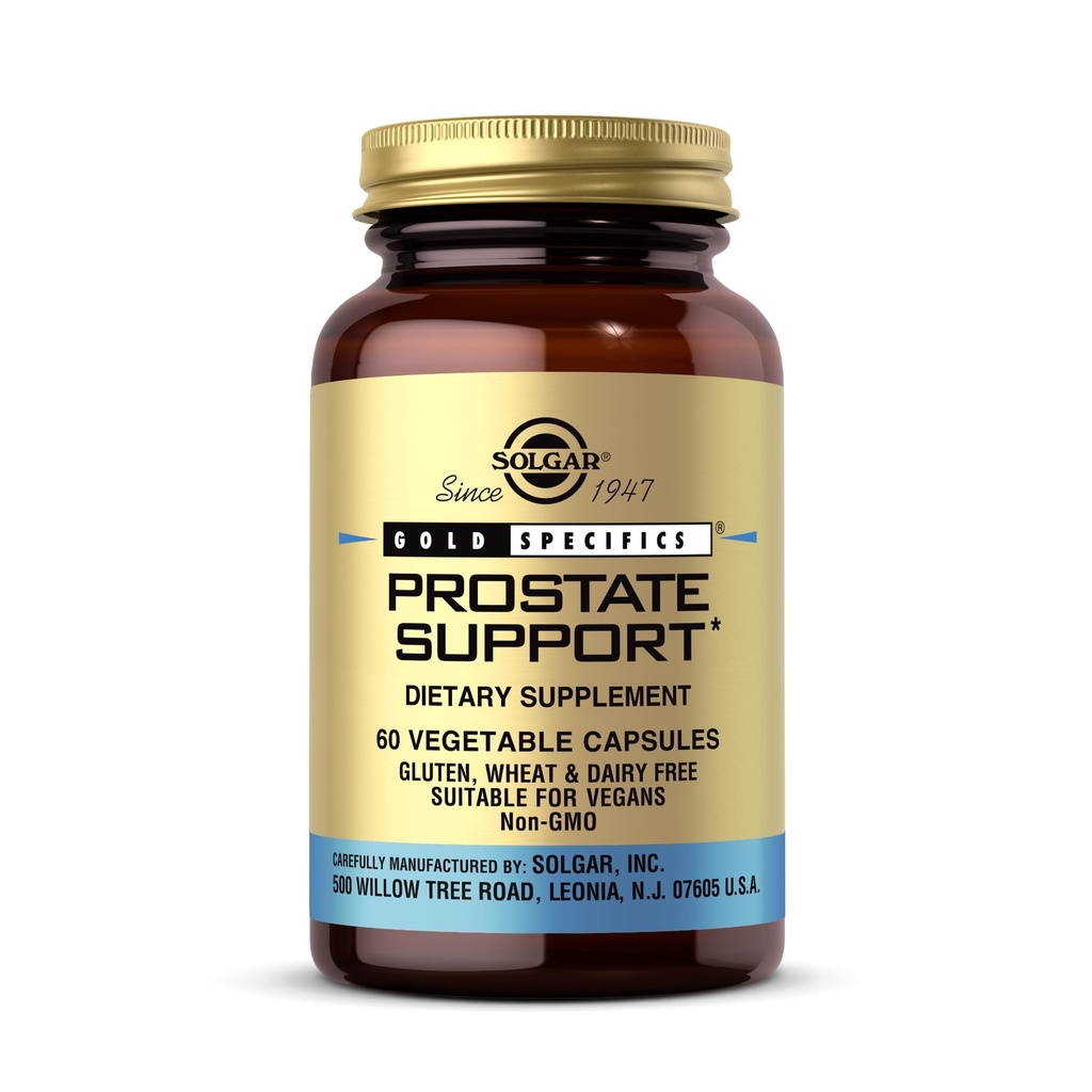 Solgar Prostate Support - 60 Gemüsekapseln - Non-GMO, Vegan, Gluten Free & Dairy Free - 30 Portionen