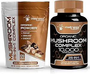 WELLNESS LABSRX Pilzpulver 2000mg - Pilzergänzung Kapseln