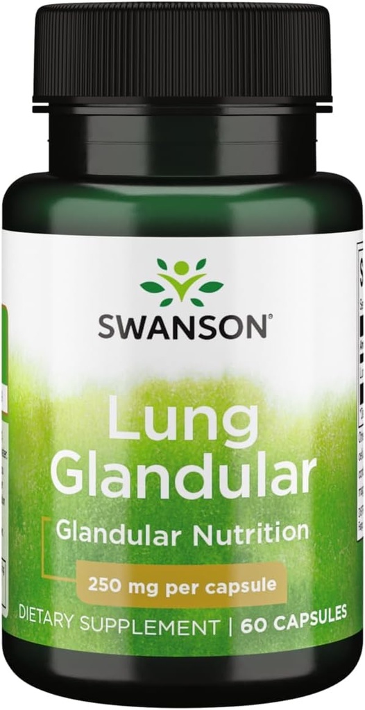 Swanson Brut Lung Glandulaire 250 Milligrammes 60 Capsules