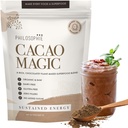 Philosophie Organic Cacao Magic Superfood Blend – Pflanzenbasiertes Proteinpulver mit Roh Cacao, Reishi Mushroom & Maca Root – Unsweetened Vegan Chocolate Supplement, 32 Portionen