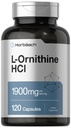 Horbäach L Ornithine HCl | 1900mg | 120 Kapseln | Non-GMO & Gluten kostenlose Ergänzung
