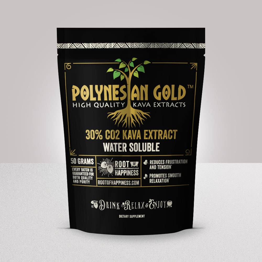 Polynesian GoldTM Wasser löslich Co2 Kava Extrakt- 50g Tasche
