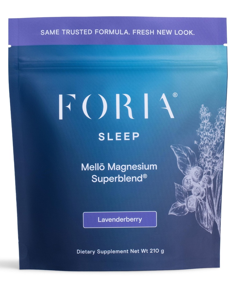 mellö Magnesium Supplement Superblend Powder - Magnesium Glycinate mit L-Theanin, GABA und 70 Trace Minerals - Unterstützt Schlaf, Relaxation, Balanced Energy - Lavenderberry Flavor, 30 Portionen