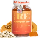 Huile de graines de citrouille Gummies I Sans sucre Sans gluten Sans OGM Compléments alimentaires biologiques I Croissance des cheveux, Glowing Skin Prostate Health Urinary Tract Support I 240 Grams I Pack of 60